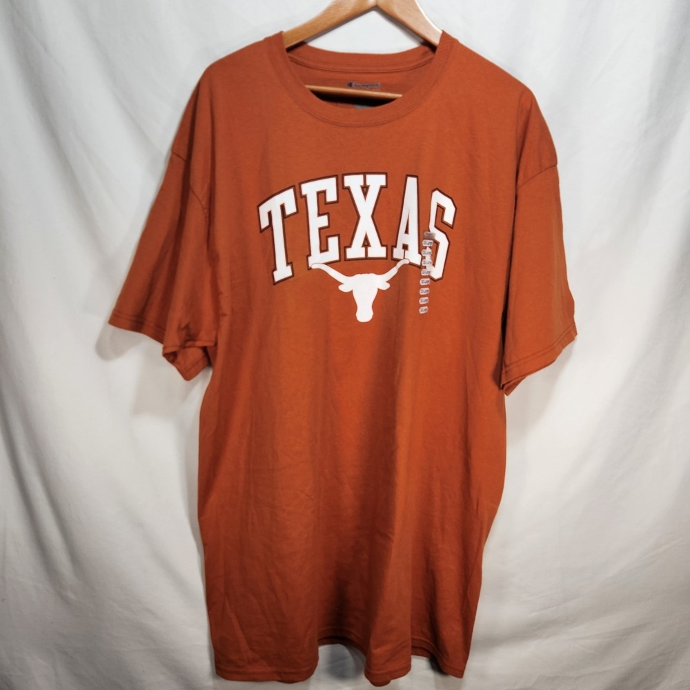 Champion Texas Longhorns Mens T-Shirt Size 2XL Orange Football
